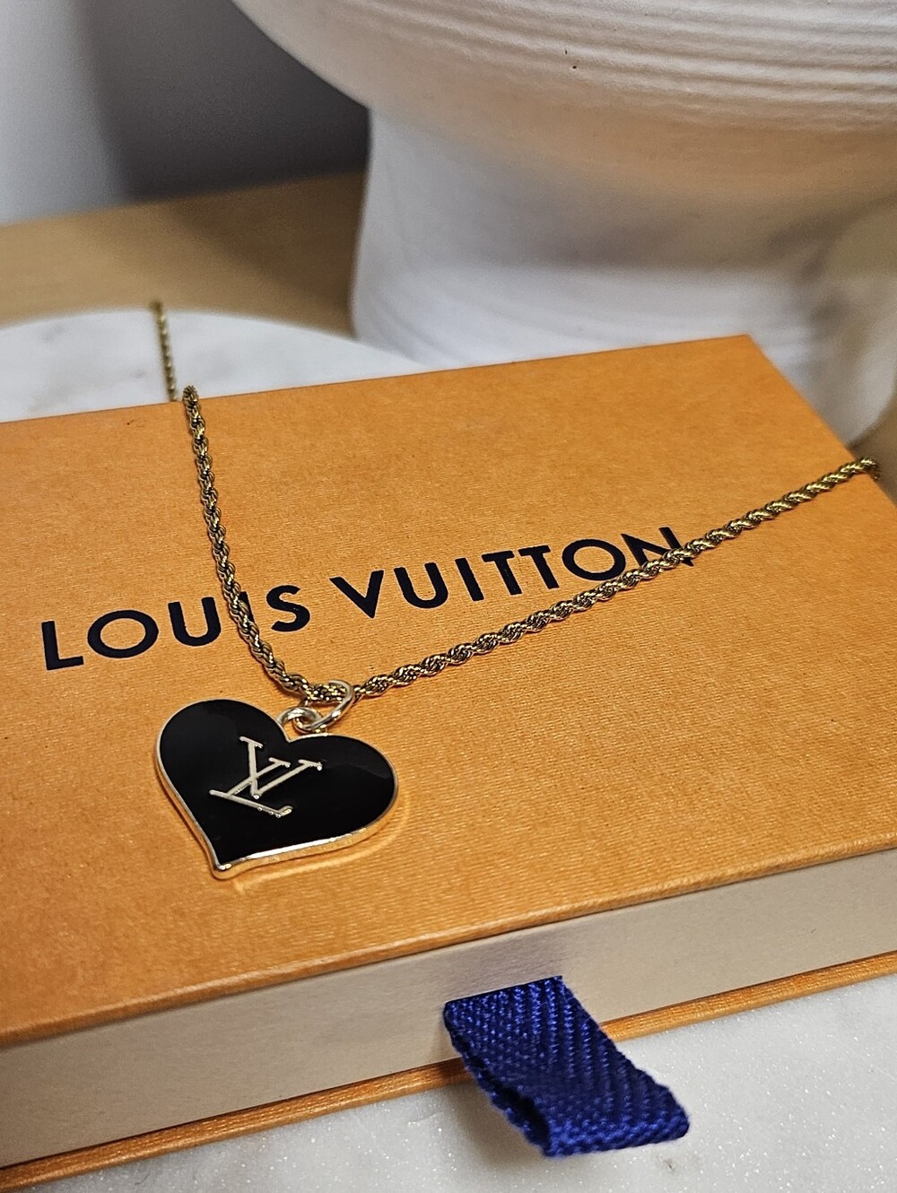 Upcycled Heart Zipper Pull Necklace